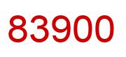 Number 83900 red image