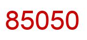 Number 85050 red image