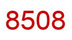 Number 8508 red image