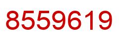 Number 8559619 red image