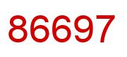 Number 86697 red image
