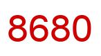 Number 8680 red image