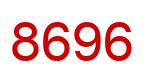 Number 8696 red image