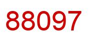 Number 88097 red image