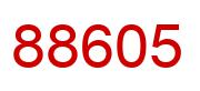 Number 88605 red image