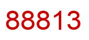 Number 88813 red image