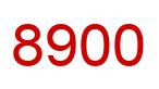 Number 8900 red image