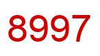 Number 8997 red image