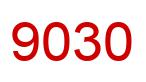 Number 9030 red image