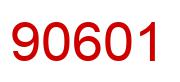Number 90601 red image