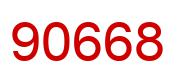 Number 90668 red image