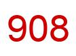 Number 908 red image