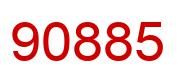 Number 90885 red image
