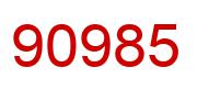 Number 90985 red image
