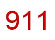 Zahl 911 rot bild