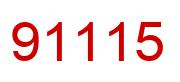 Number 91115 red image