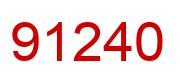 Number 91240 red image