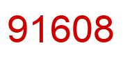 Number 91608 red image