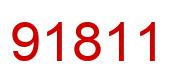 Number 91811 red image