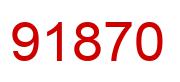 Number 91870 red image