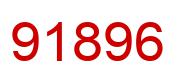 Number 91896 red image