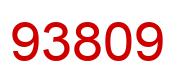 Number 93809 red image