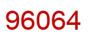 Number 96064 red image
