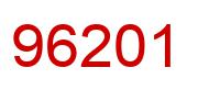 Number 96201 red image