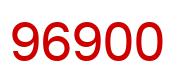 Number 96900 red image
