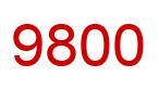 Number 9800 red image