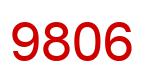 Number 9806 red image