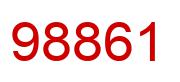 Number 98861 red image