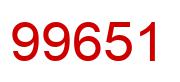 Number 99651 red image
