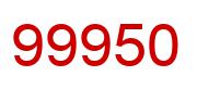 Number 99950 red image