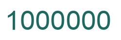 Número 1000000 imagen verde