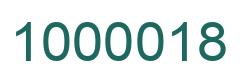 Número 1000018 imagen verde