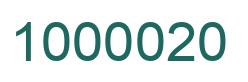 Número 1000020 imagen verde