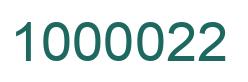 Número 1000022 imagen verde