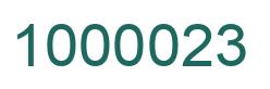 Número 1000023 imagen verde