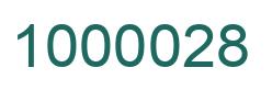 Number 1000028 green image