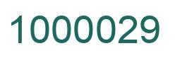 Number 1000029 green image