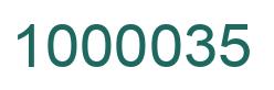 Number 1000035 green image