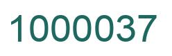 Number 1000037 green image