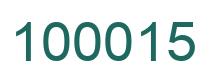 Número 100015 imagen verde