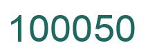 Número 100050 imagen verde