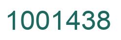 Number 1001438 green image
