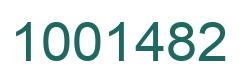 Number 1001482 green image