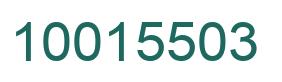 Number 10015503 green image