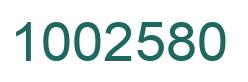 Number 1002580 green image