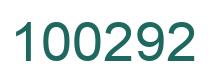 Number 100292 green image